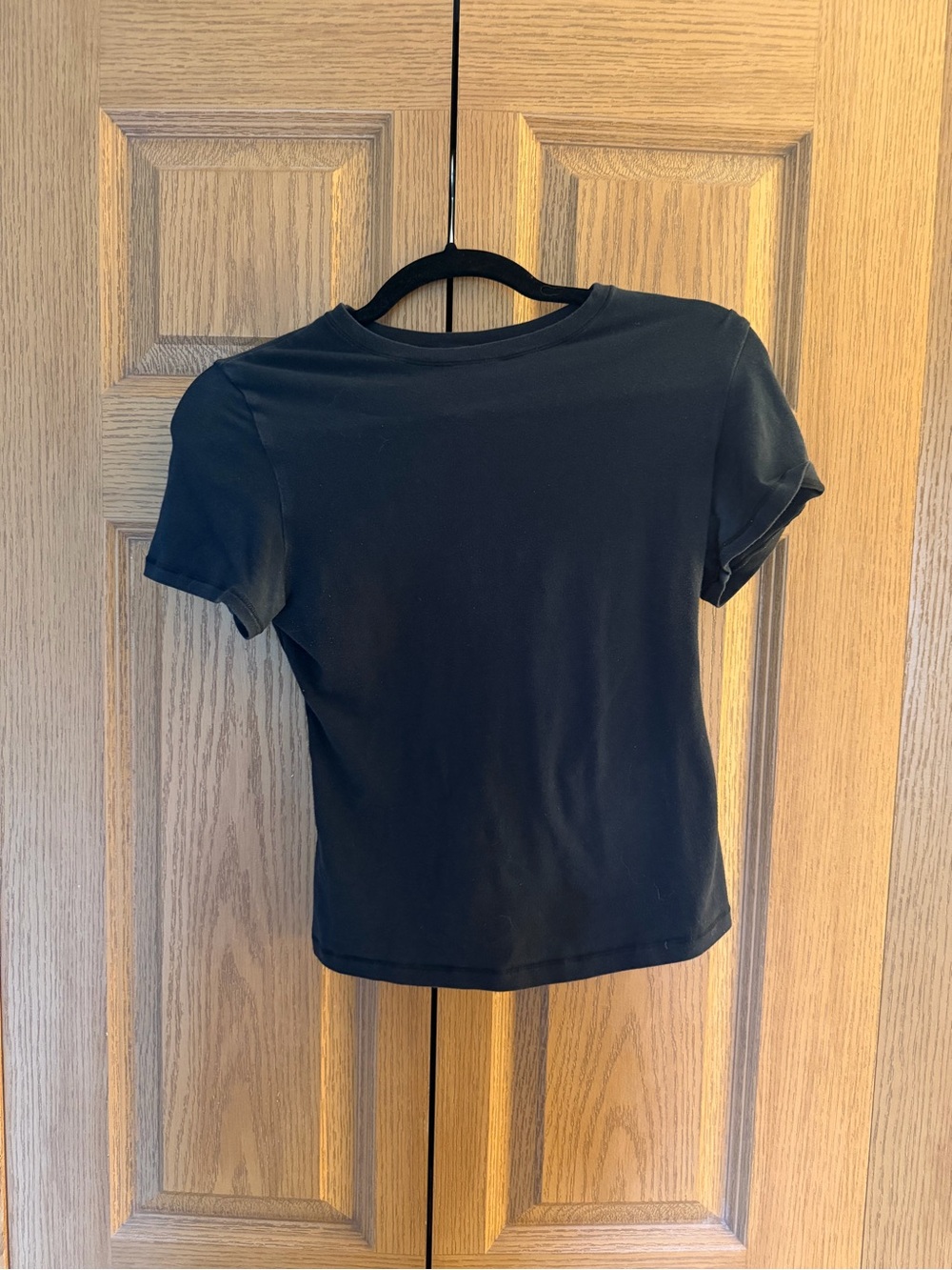 SKIMS Black Short Sleeve Crew Tee